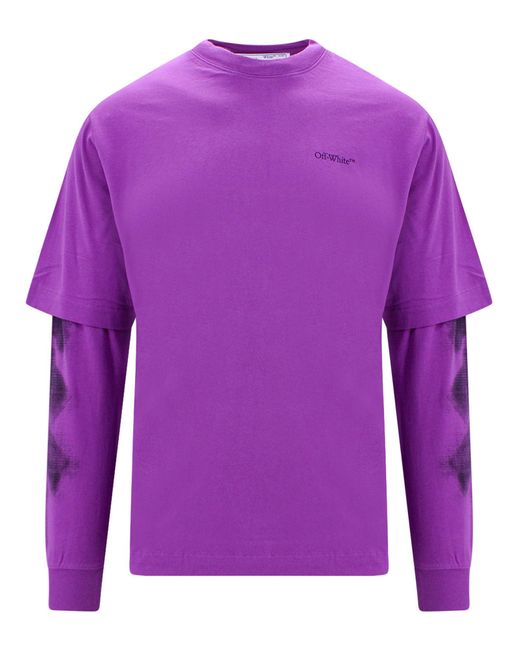 Off-White c/o Virgil Abloh Purple Long Sleeve T-shirt for men