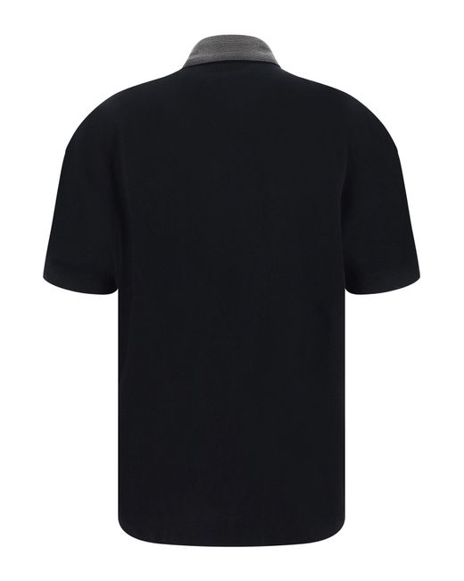 Brunello Cucinelli Black Polo Shirt