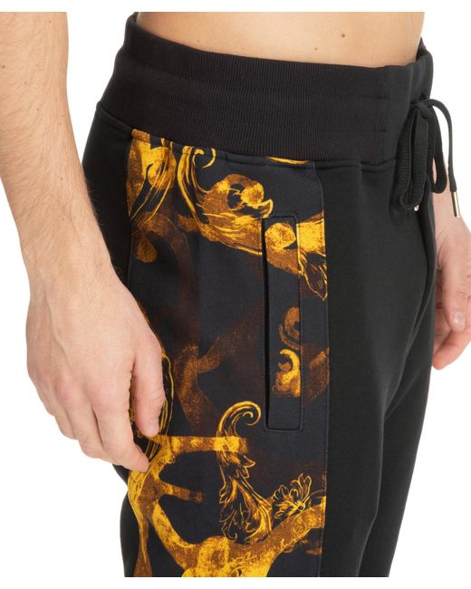 Versace Black Watercolour Couture Sweatpants for men