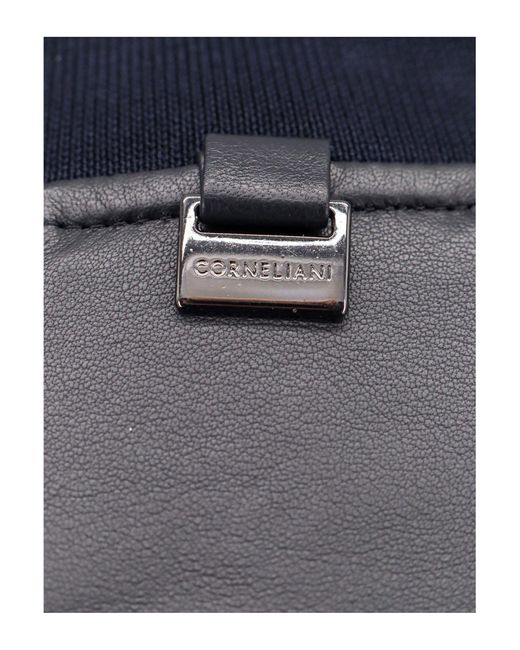 Corneliani Gray Leather Jackets for men