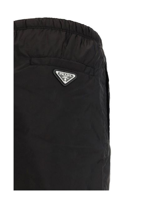 Prada Swim Shorts in Black for Men | Lyst