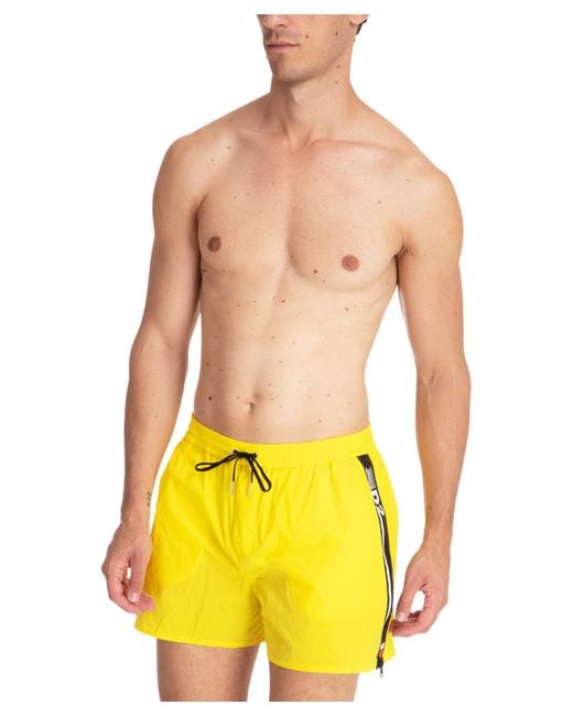 DSquared² Yellow Swim Shorts for men