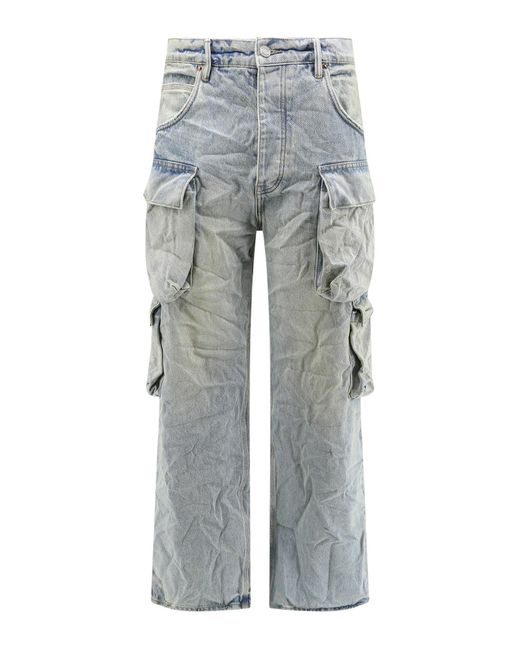 Purple Brand Gray Baggy Fit Jeans for men