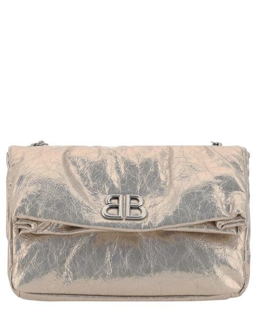Balenciaga Gray Monaco Shoulder Bag