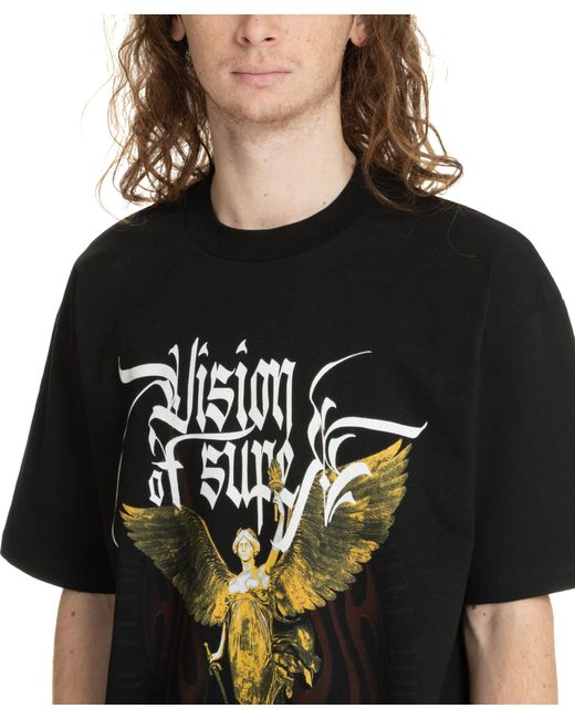 T-shirt angel statue di Vision Of Super in Black da Uomo