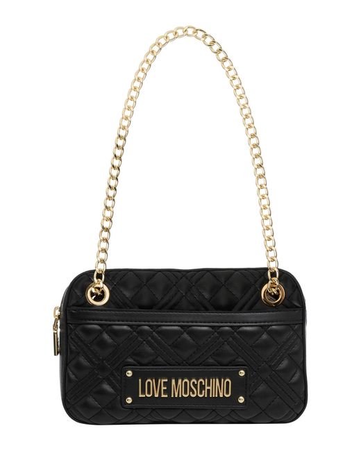 Love Moschino Black Lettering Logo Handbag