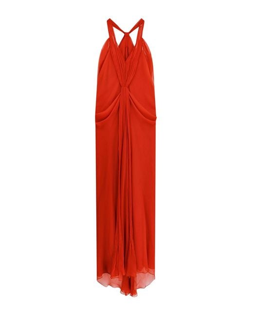 Alberta Ferretti Red Long Dress