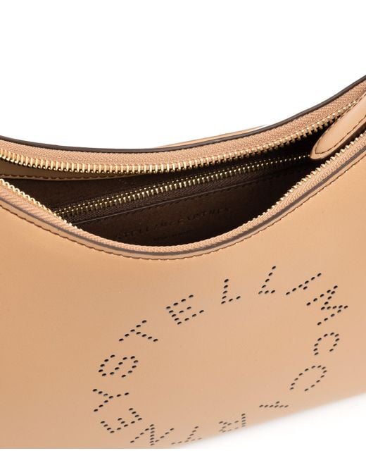 Stella McCartney Natural Stella Logo Small Hobo Bag
