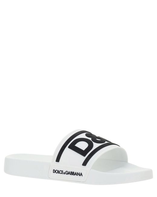 Dolce \u0026 Gabbana Slides in White for Men 
