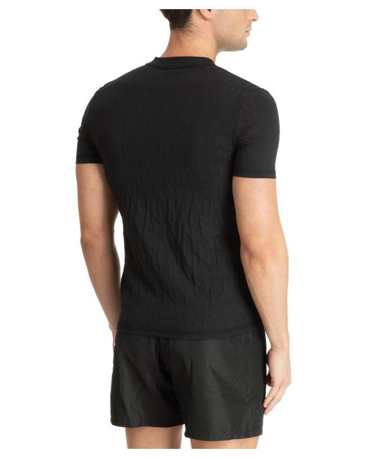 Balmain Black Jacquard T-shirt for men