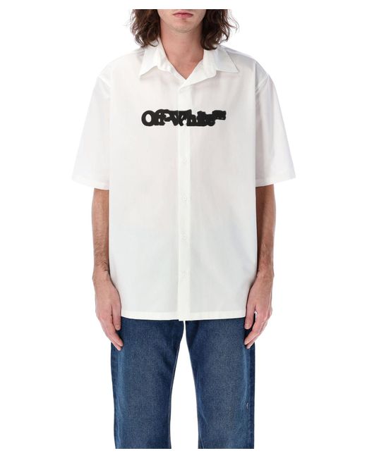 Off-White c/o Virgil Abloh White Spray Arrow Bowling Shirt for men