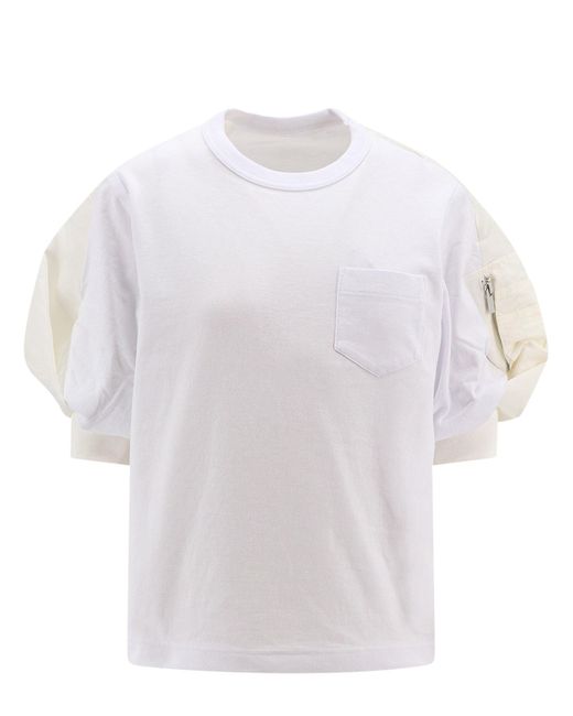 T-shirt di Sacai in White