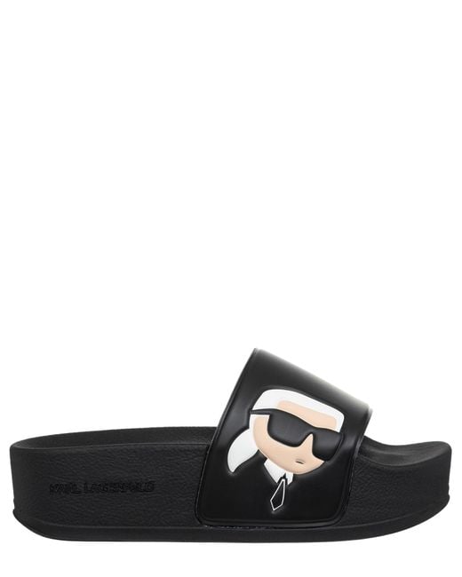 Karl Lagerfeld Black K/ikonik Kondominium Slides