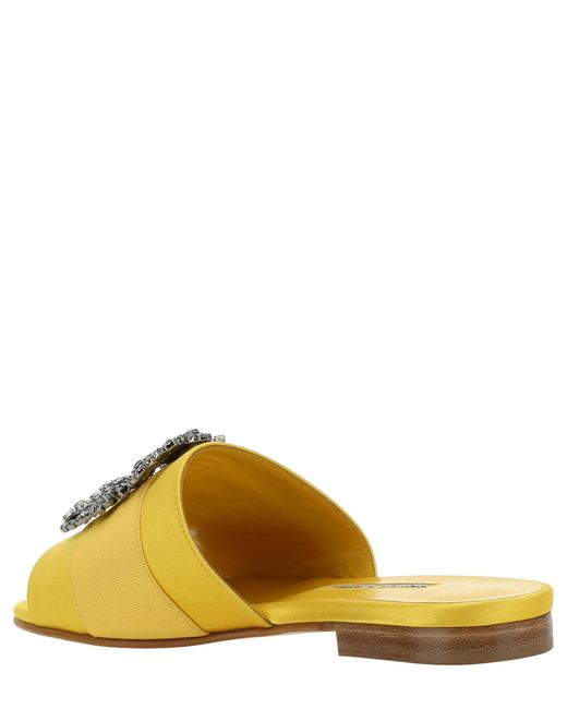Manolo Blahnik Yellow Martamod Sandals