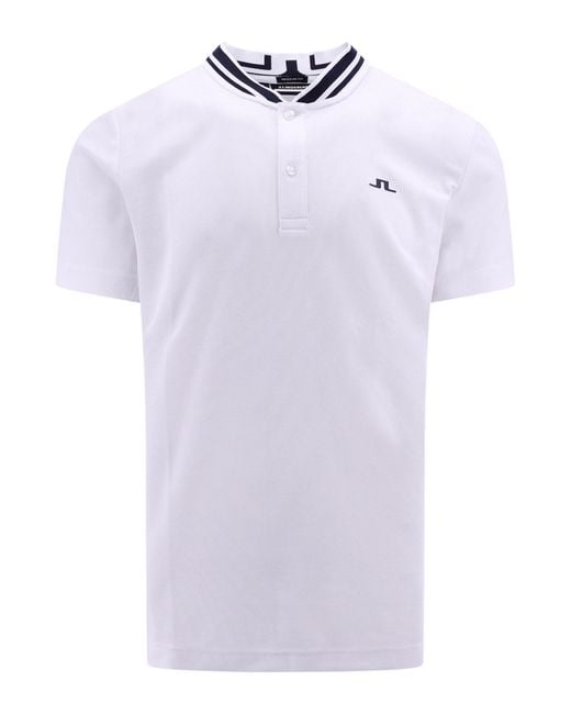 J.Lindeberg White Tyson Polo Shirt for men