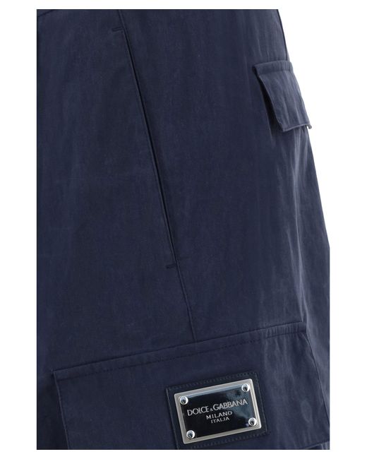 Dolce & Gabbana Blue Cargo Pants for men