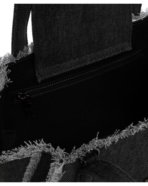 Love Moschino Black Metal Logo Handbag