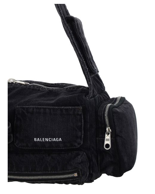 Balenciaga Black Superbusy Handbag for men