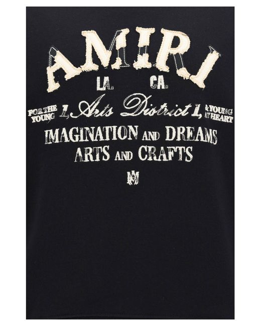 Amiri Blue Distressed Arts Sweatshirt for men