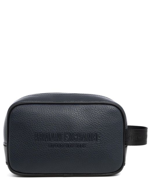 ARMANI EXCHANGE Black Toiletry Bag for men