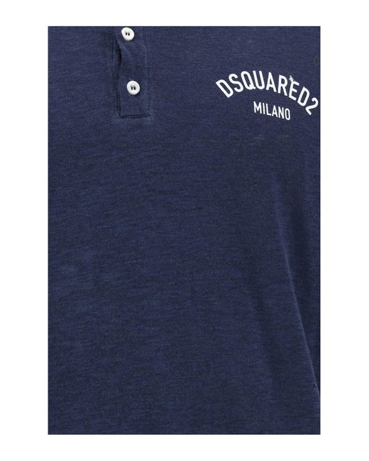 DSquared² Blue Polo Shirt for men