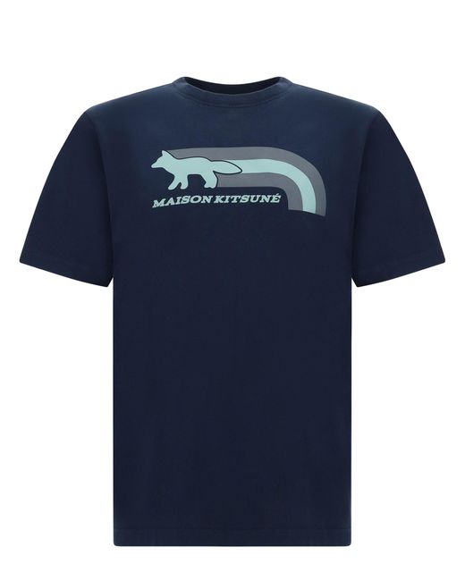 Maison Kitsuné Blue T-shirt for men