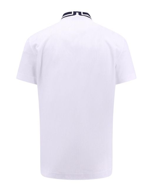 J.Lindeberg White Tyson Polo Shirt for men