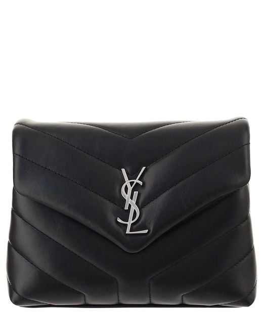 Borsa a tracolla loulou toy di Saint Laurent in Black