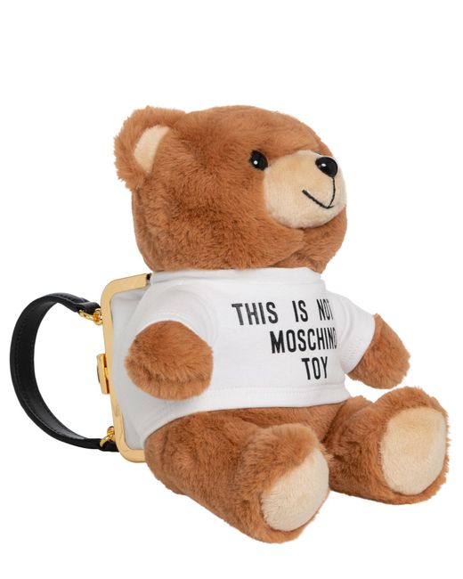 Borsa a mano teddy bear di Moschino in Brown