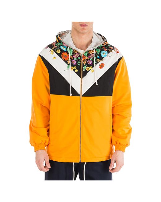orange floral jacket