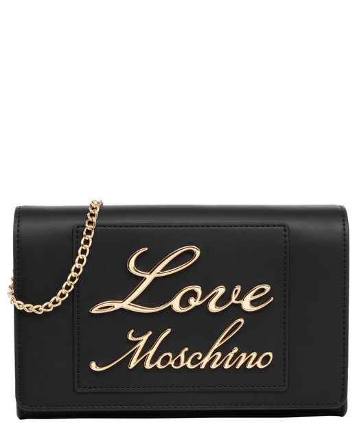 Love Moschino Black Lovely Love Crossbody Bag