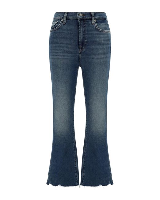 7 For All Mankind Blue Kick Luxe Jeans