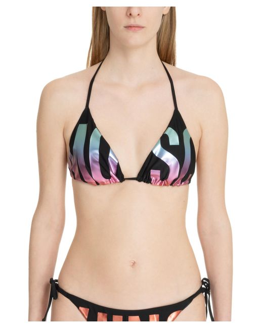 Moschino Black Swim Bikini Top