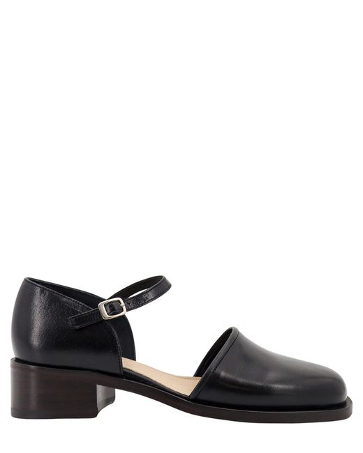 Lemaire Black Mary Jane Heeled Sandals