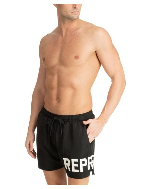 Represent Black Swim Shorts for men