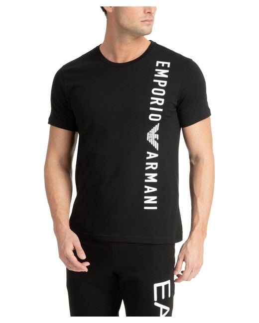 T-shirt swimmwear di Emporio Armani in Black da Uomo