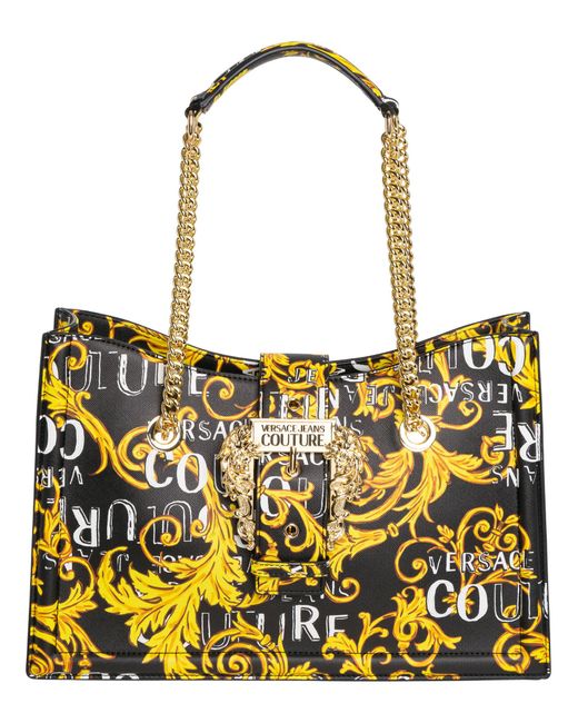 Versace Jeans Yellow Logo Couture Shoulder Bag