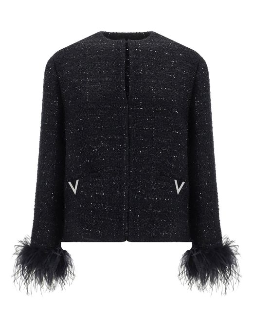 Valentino Black Tweed Blazer