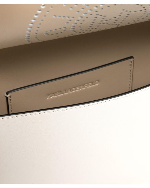 Borsa a spalla k/circle di Karl Lagerfeld in White