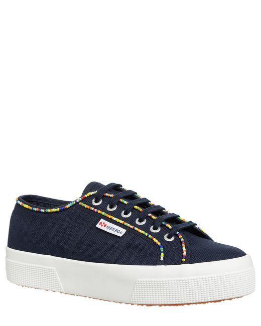 Superga Blue 2740 Multicolor Beads Sneakers