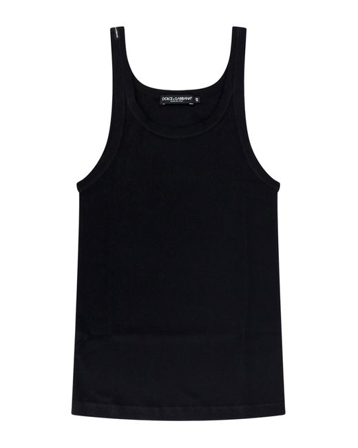 Dolce & Gabbana Black Sleeveless T-shirt for men