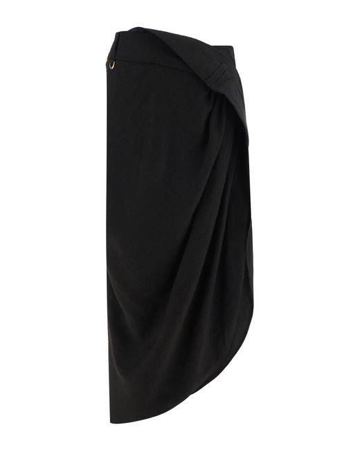 Jacquemus Black La Jupe Saudade Midi Skirt