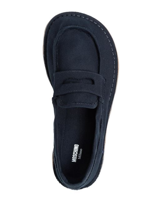 Moschino Blue Desert College Loafers for men