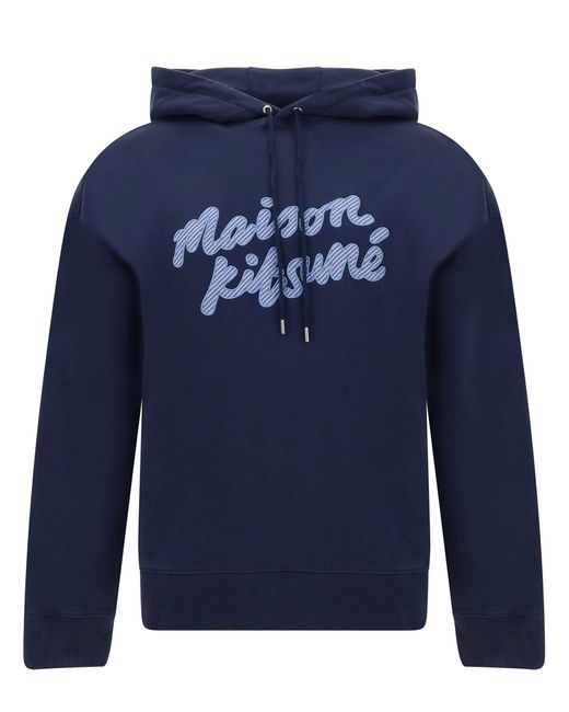 Maison Kitsuné Blue Hoodie for men