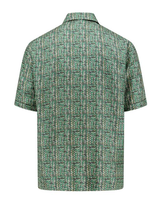 Fendi Green Short Sleeve Shirt for men