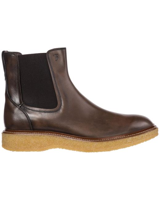 Tod's Leather Ankle Boots in Brown for Men - Save 51% - Lyst