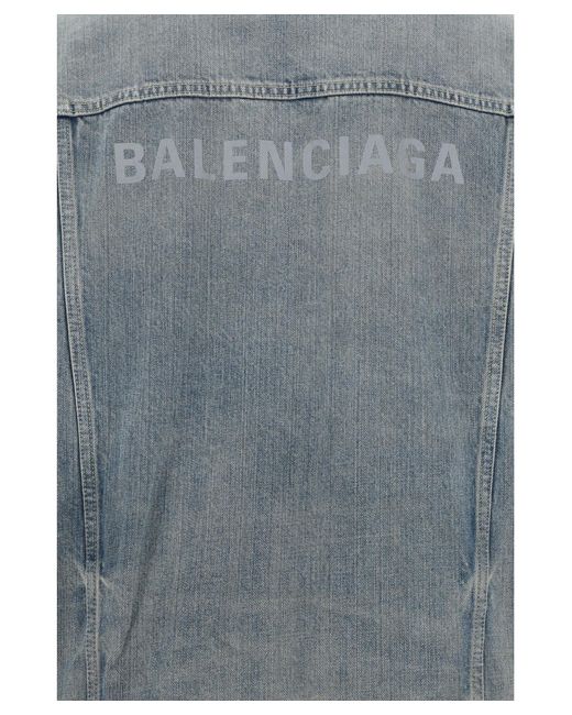 Giacca di jeans di Balenciaga in Blue da Uomo