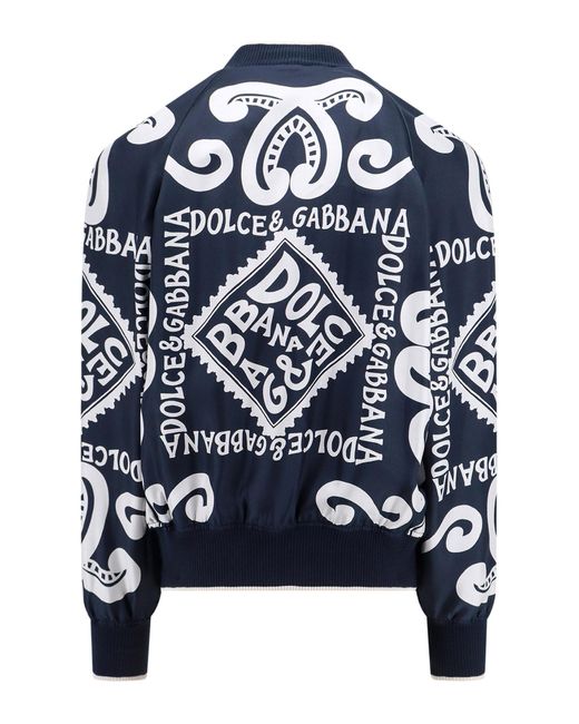 Dolce & Gabbana Blue Marina Bomber Jacket for men