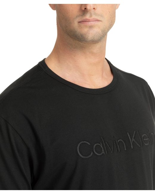 T-shirt sleepwear di Calvin Klein in Black da Uomo