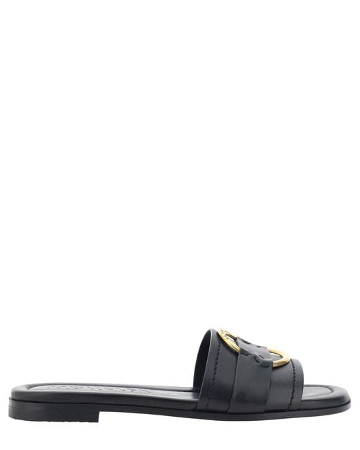 Moncler Black Bell Sandals